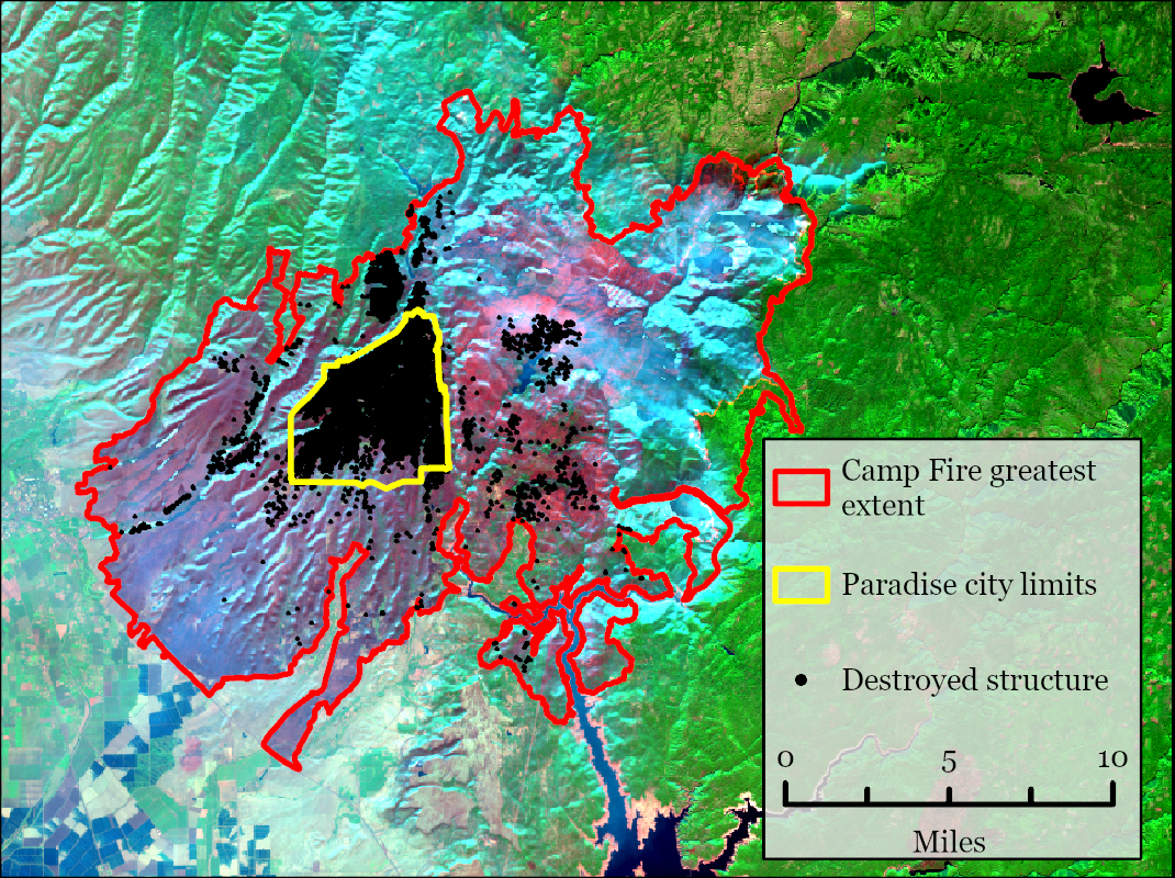 Camp Fire and Paradise, CA